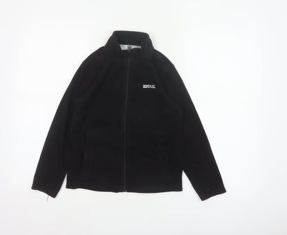 Regatta Boys Black 9-10 Years Fleece Basic Jacket Full Zip