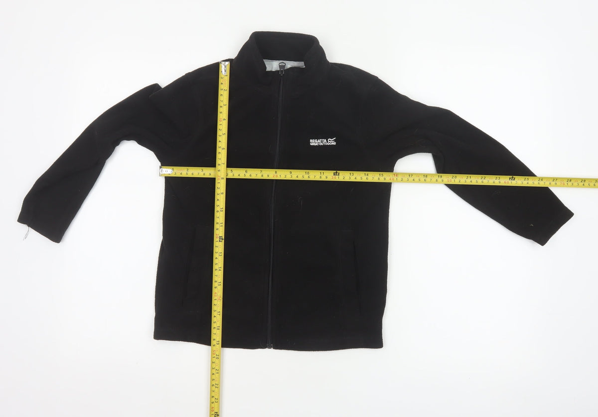 Regatta Boys Black 9-10 Years Fleece Basic Jacket Full Zip