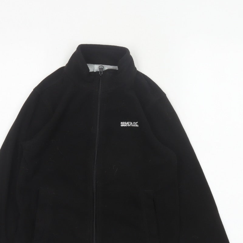 Regatta Boys Black 9-10 Years Fleece Basic Jacket Full Zip