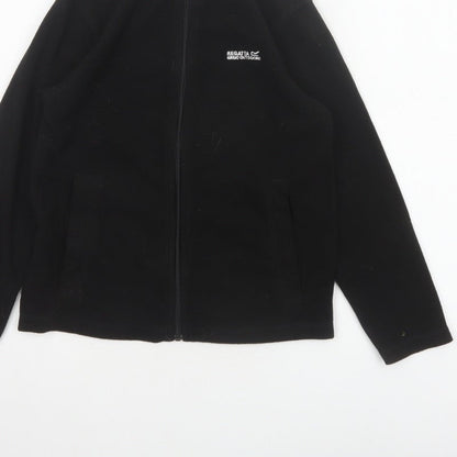 Regatta Boys Black 9-10 Years Fleece Basic Jacket Full Zip