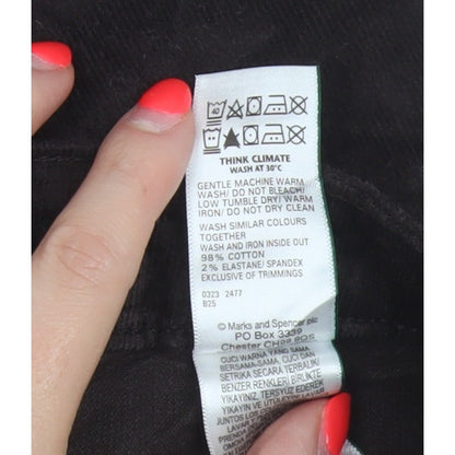 Marks & Spencer Women’s Black Size 18 Stretch Corduroy Trousers