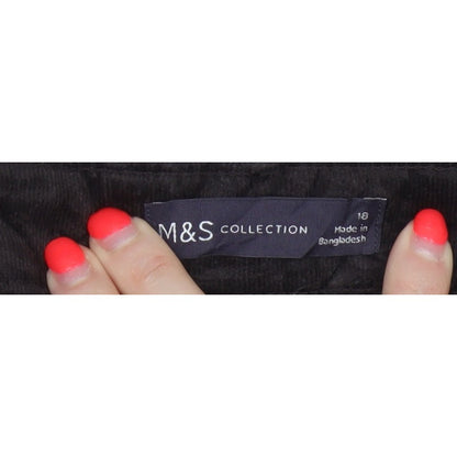 Marks & Spencer Women’s Black Size 18 Stretch Corduroy Trousers