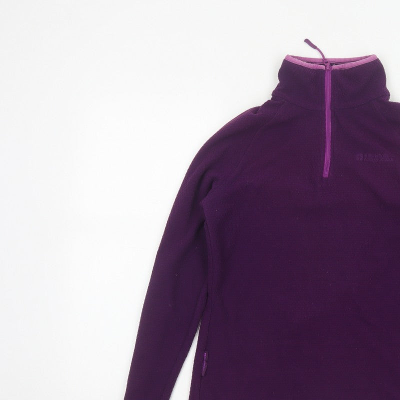 Mountain Warehouse Women’s Purple UK 8 1/4 Zip Fleece Sweatshirt