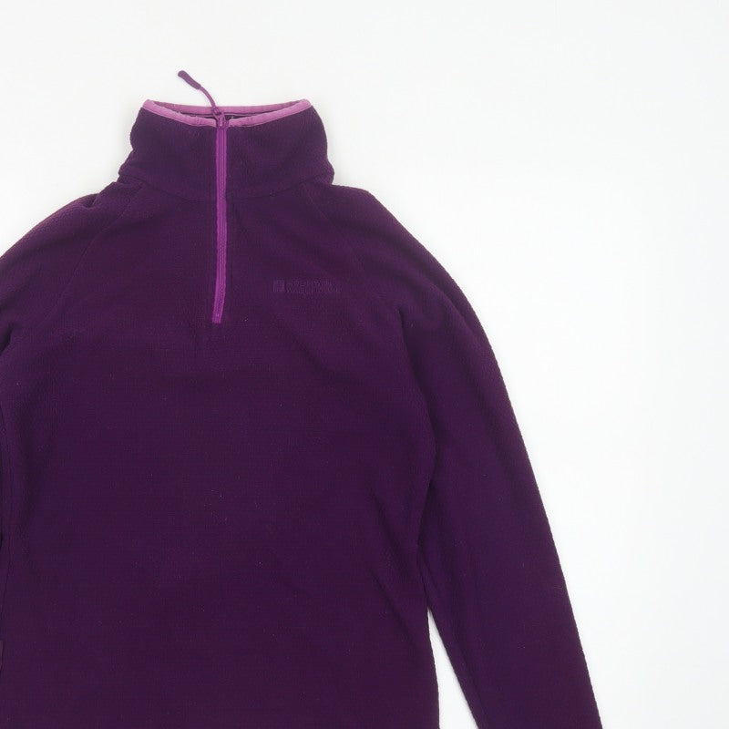 Mountain Warehouse Women’s Purple UK 8 1/4 Zip Fleece Sweatshirt