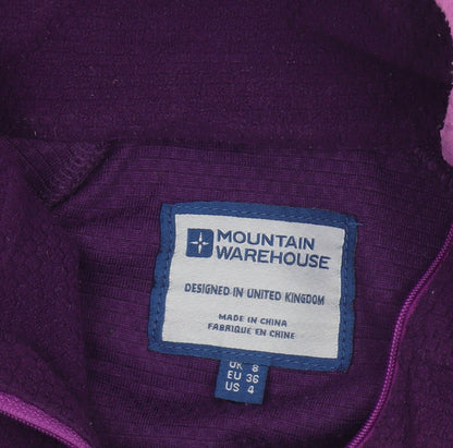 Mountain Warehouse Women’s Purple UK 8 1/4 Zip Fleece Sweatshirt