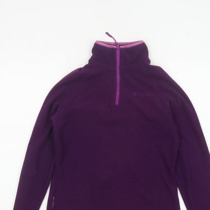 Mountain Warehouse Women’s Purple UK 8 1/4 Zip Fleece Sweatshirt