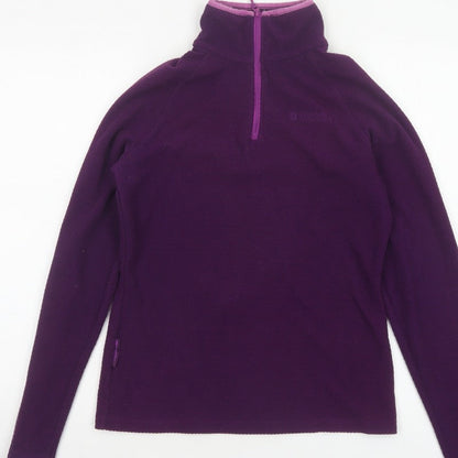 Mountain Warehouse Women’s Purple UK 8 1/4 Zip Fleece Sweatshirt