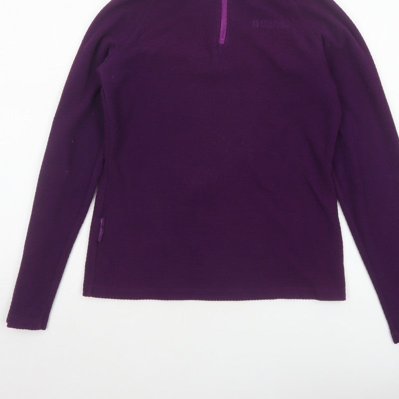 Mountain Warehouse Women’s Purple UK 8 1/4 Zip Fleece Sweatshirt