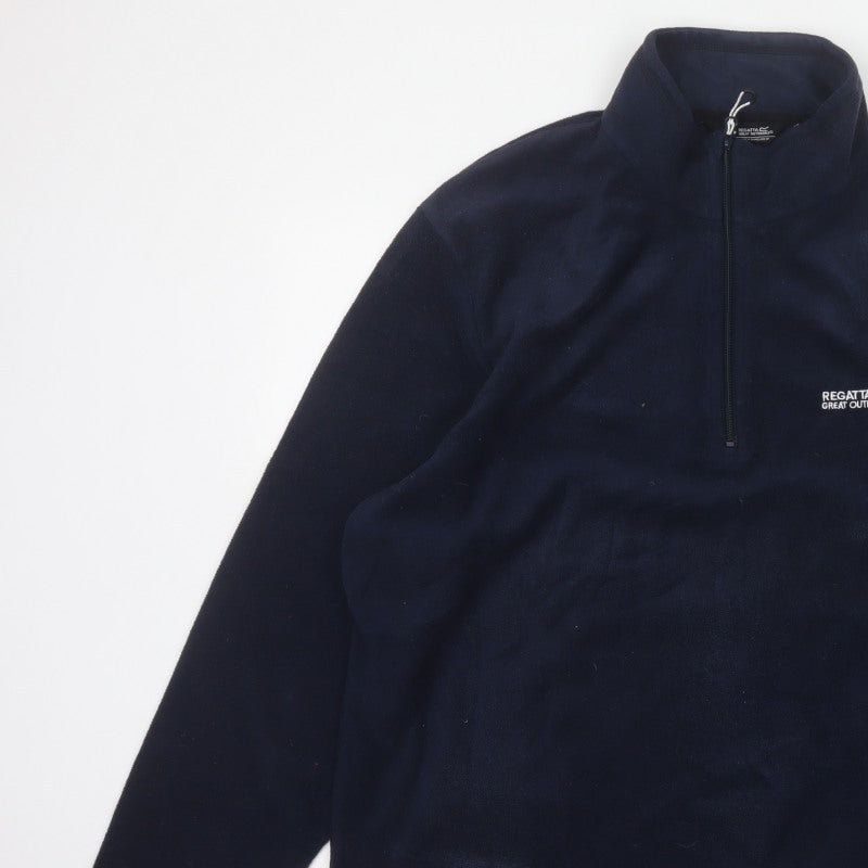 Regatta Men’s Blue 2XL 1/4 Zip Fleece Pullover Sweatshirt Outdoor