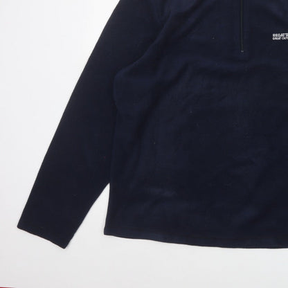 Regatta Men’s Blue 2XL 1/4 Zip Fleece Pullover Sweatshirt Outdoor