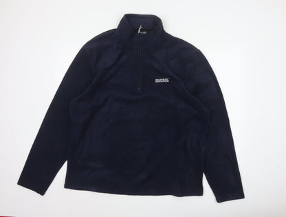 Regatta Men’s Blue 2XL 1/4 Zip Fleece Pullover Sweatshirt Outdoor