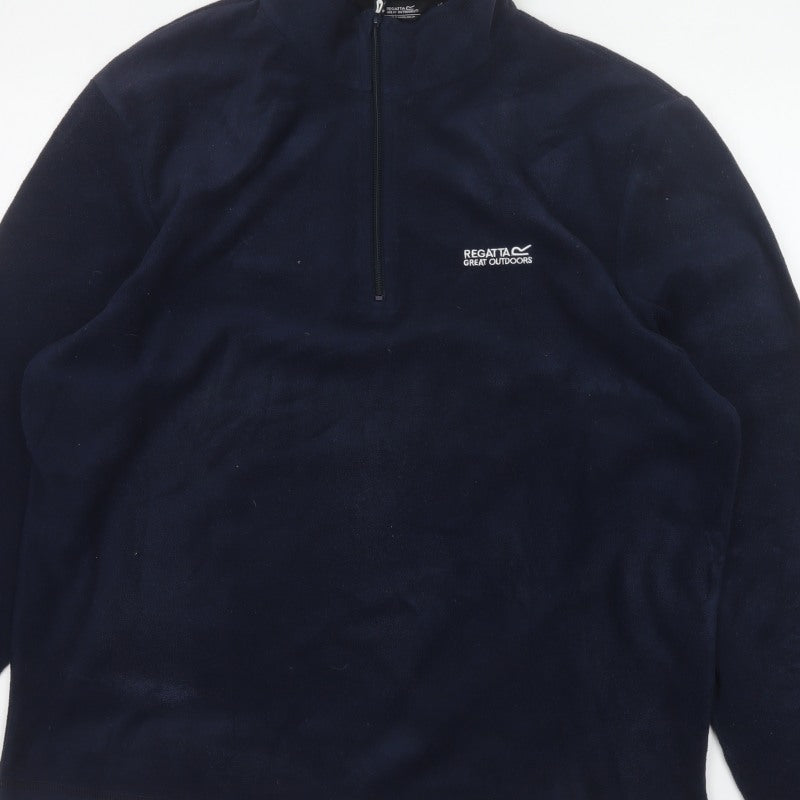 Regatta Men’s Blue 2XL 1/4 Zip Fleece Pullover Sweatshirt Outdoor