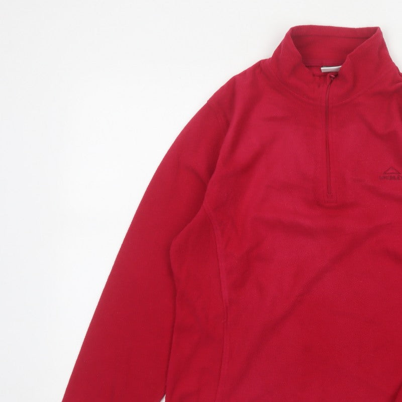 McKinley Women’s Red UK 16 1/2 Zip Fleece Pullover Sweatshirt