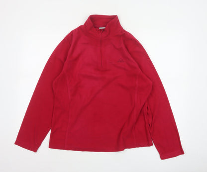 McKinley Women’s Red UK 16 1/2 Zip Fleece Pullover Sweatshirt