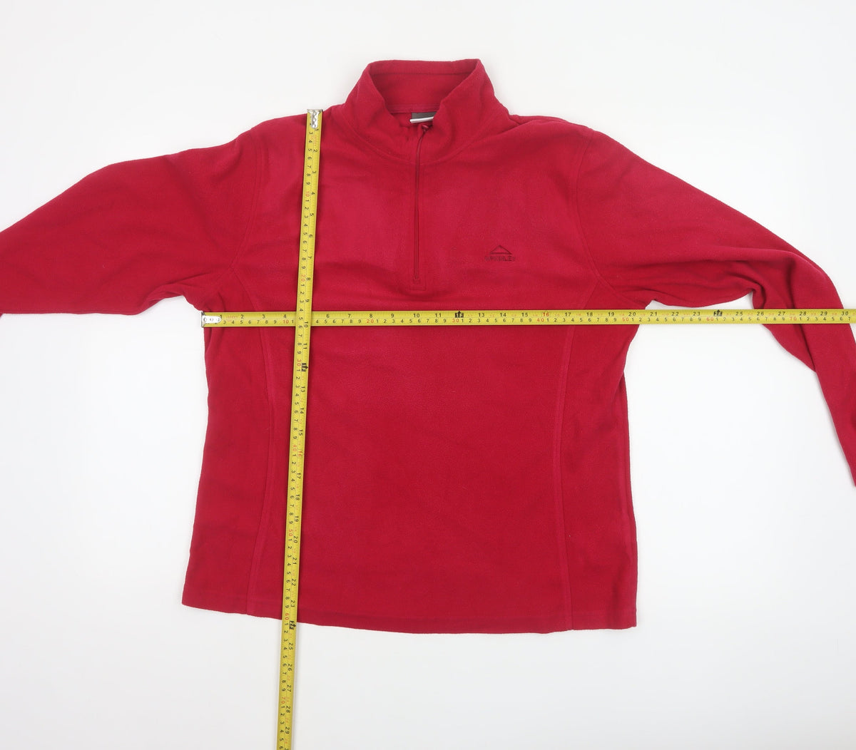 McKinley Women’s Red UK 16 1/2 Zip Fleece Pullover Sweatshirt