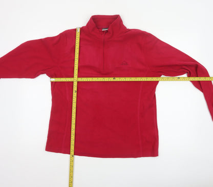 McKinley Women’s Red UK 16 1/2 Zip Fleece Pullover Sweatshirt