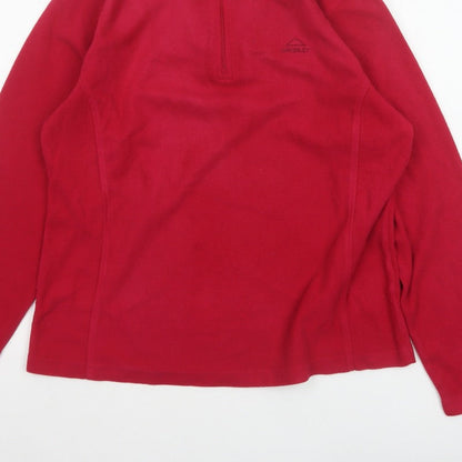 McKinley Women’s Red UK 16 1/2 Zip Fleece Pullover Sweatshirt