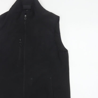 Dickies Men Black L Soft Shell Bodywarmer Workwear Zip Waistcoat