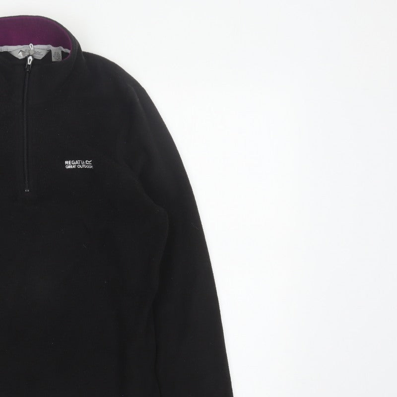 Regatta Women’s Black UK 12 1/2 Zip Fleece Pullover Sweatshirt