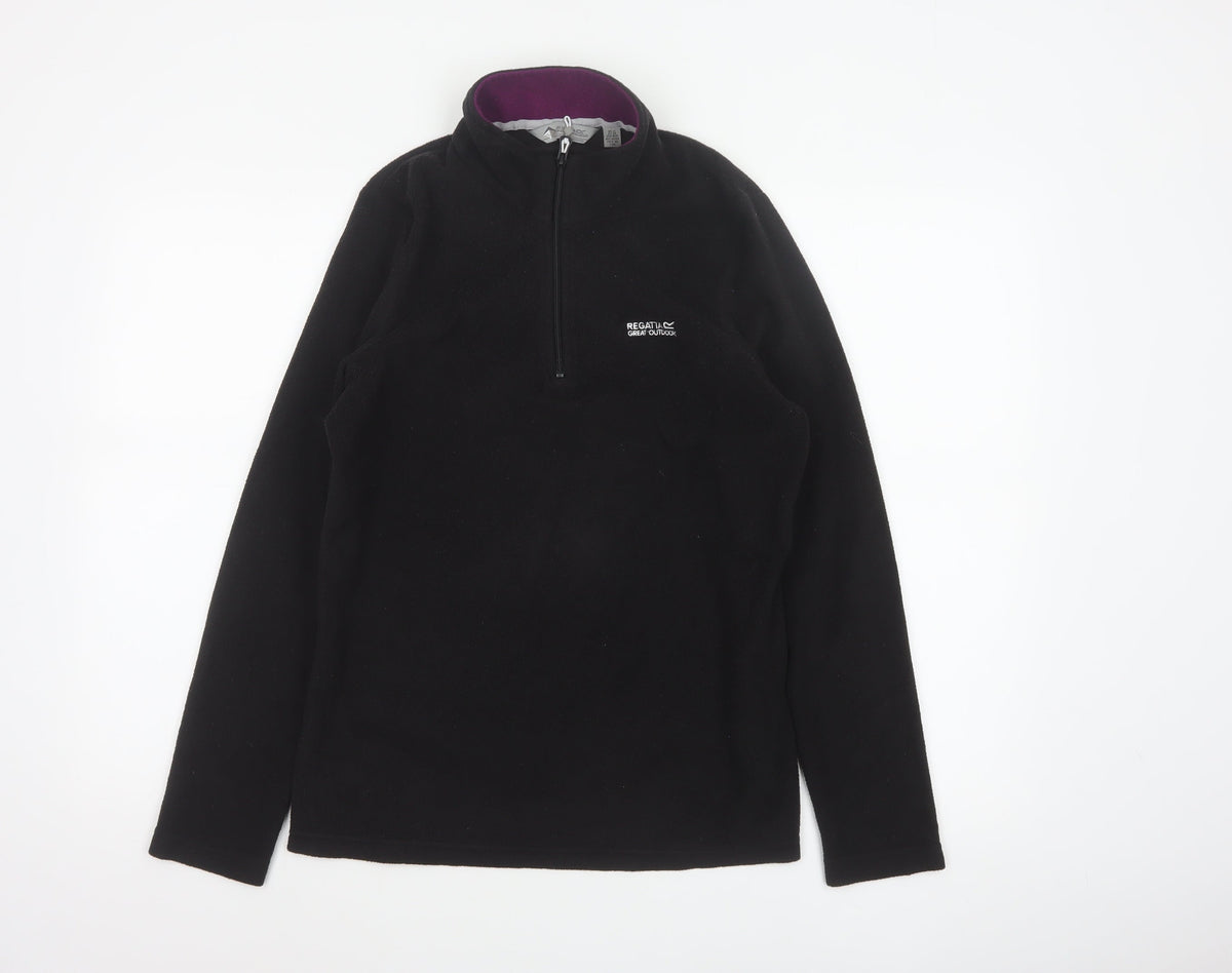 Regatta Women’s Black UK 12 1/2 Zip Fleece Pullover Sweatshirt
