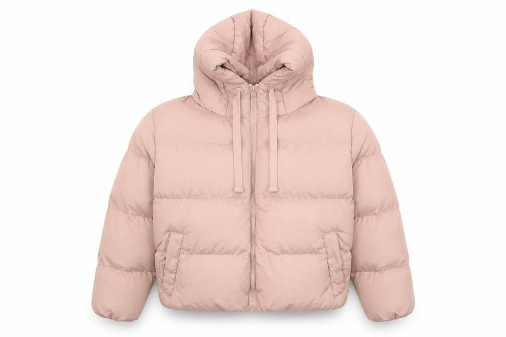 Threadbare Women Pink UK 12 Petite Hooded Puffer Jacket Quilted