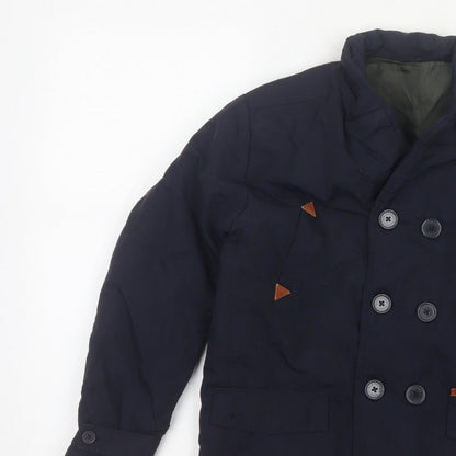 Ben Sherman Boys Blue 8-9 Years Double-Breasted Padded Pea Jacket