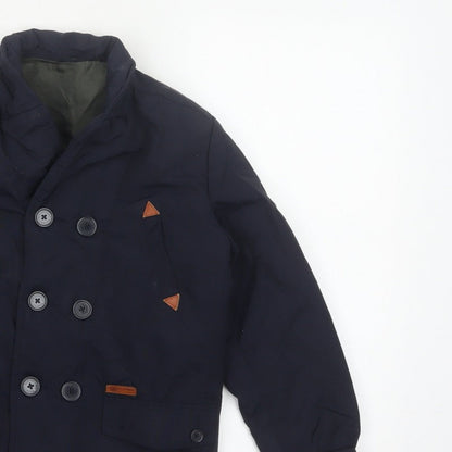 Ben Sherman Boys Blue 8-9 Years Double-Breasted Padded Pea Jacket
