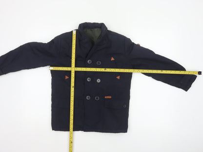 Ben Sherman Boys Blue 8-9 Years Double-Breasted Padded Pea Jacket