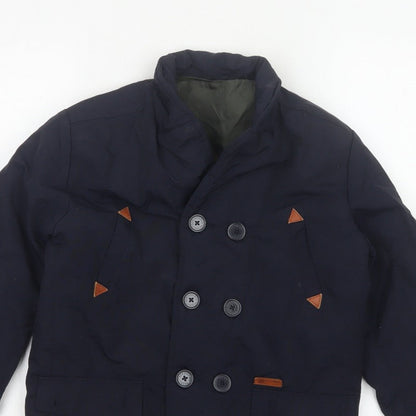 Ben Sherman Boys Blue 8-9 Years Double-Breasted Padded Pea Jacket