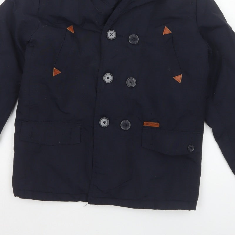 Ben Sherman Boys Blue 8-9 Years Double-Breasted Padded Pea Jacket