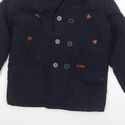 Ben Sherman Boys Blue 8-9 Years Double-Breasted Padded Pea Jacket
