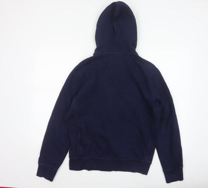 Polo Ralph Lauren Teens Blue M Full Zip Hoodie Logo Cotton Blend
