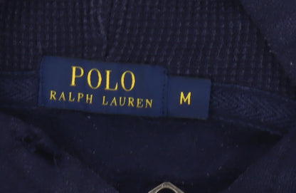 Polo Ralph Lauren Teens Blue M Full Zip Hoodie Logo Cotton Blend