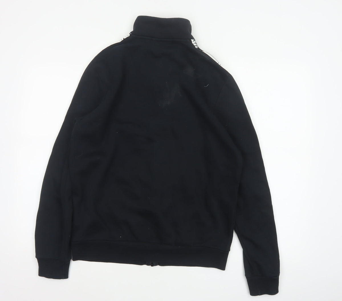 Puma Men’s Black S Full Zip Logo Track Jacket Stand-Up Collar