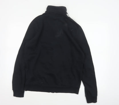 Puma Men’s Black S Full Zip Logo Track Jacket Stand-Up Collar