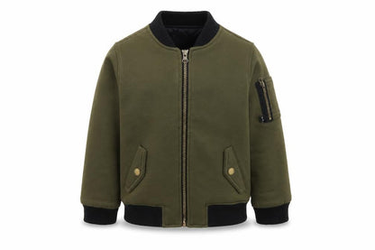 Fearne Boys Green Bomber Jacket 4-5 Years Lined Full Zip