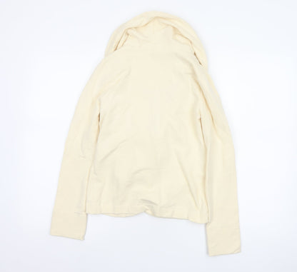 Ralph Lauren Women Ivory Size S Hooded Drape Buckle Jacket