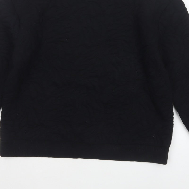Marks and Spencer Women’s Black Size 14 Thermal Pullover Sweatshirt
