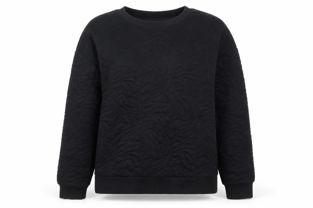 Marks and Spencer Women’s Black Size 14 Thermal Pullover Sweatshirt