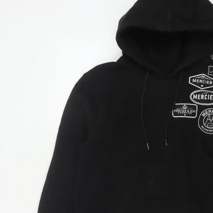 Mercier Men’s Black M Pullover Logo Graphic Hoodie Hooded