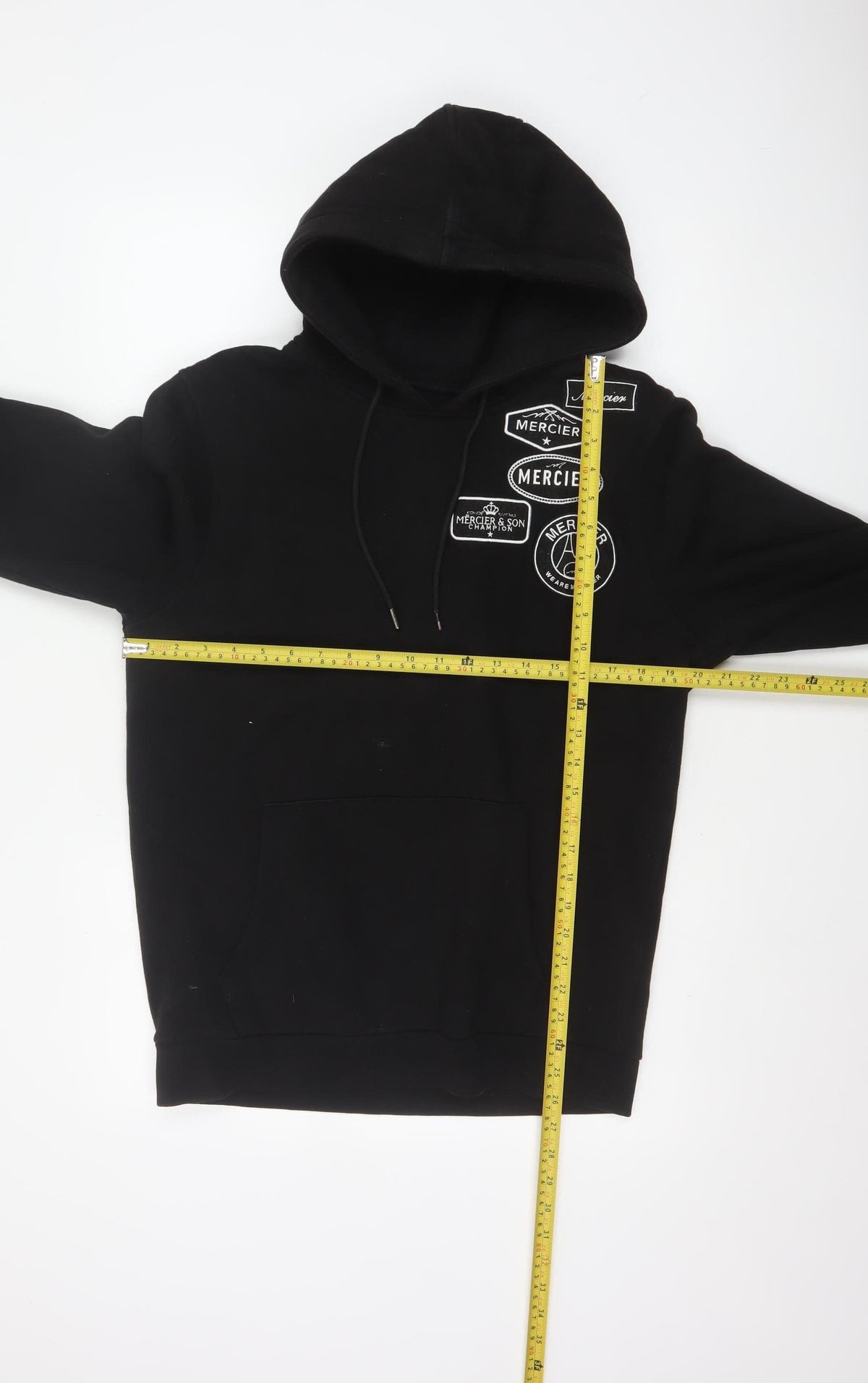 Mercier Men’s Black M Pullover Logo Graphic Hoodie Hooded
