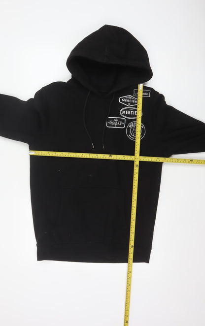 Mercier Men’s Black M Pullover Logo Graphic Hoodie Hooded