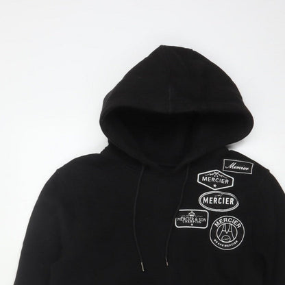 Mercier Men’s Black M Pullover Logo Graphic Hoodie Hooded