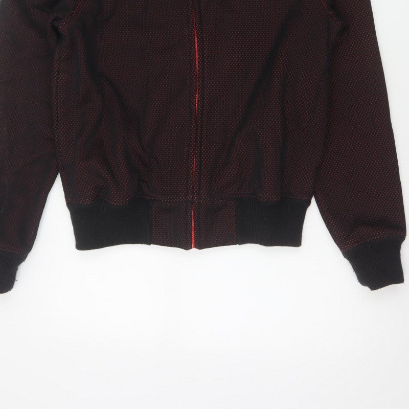 Avirex USA Men's Black Red S Full Zip Hooded Fleece Logo Hoodie