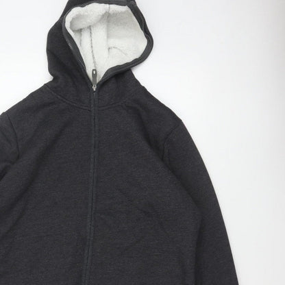 bpc Women’s Grey Full Zip Hooded Fleece Lined Hoodie UK 20