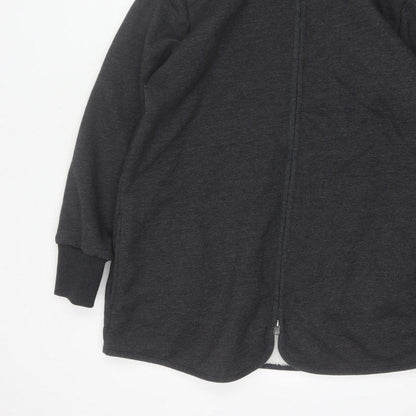 bpc Women’s Grey Full Zip Hooded Fleece Lined Hoodie UK 20
