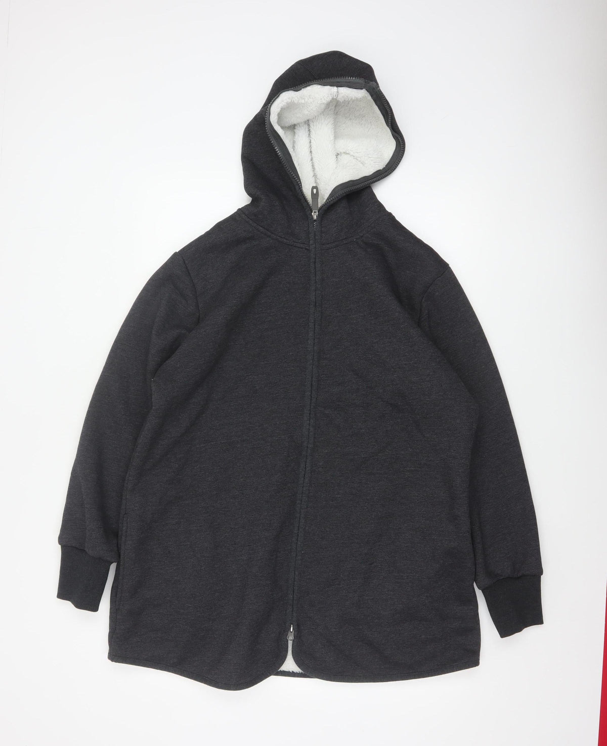 bpc Women’s Grey Full Zip Hooded Fleece Lined Hoodie UK 20