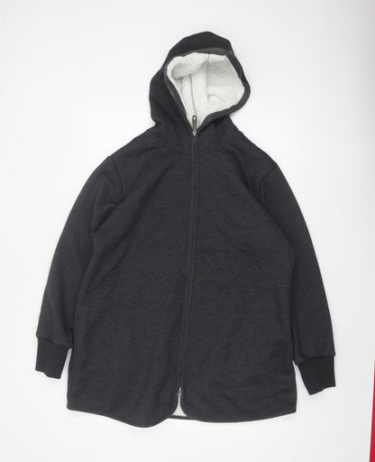 bpc Women’s Grey Full Zip Hooded Fleece Lined Hoodie UK 20