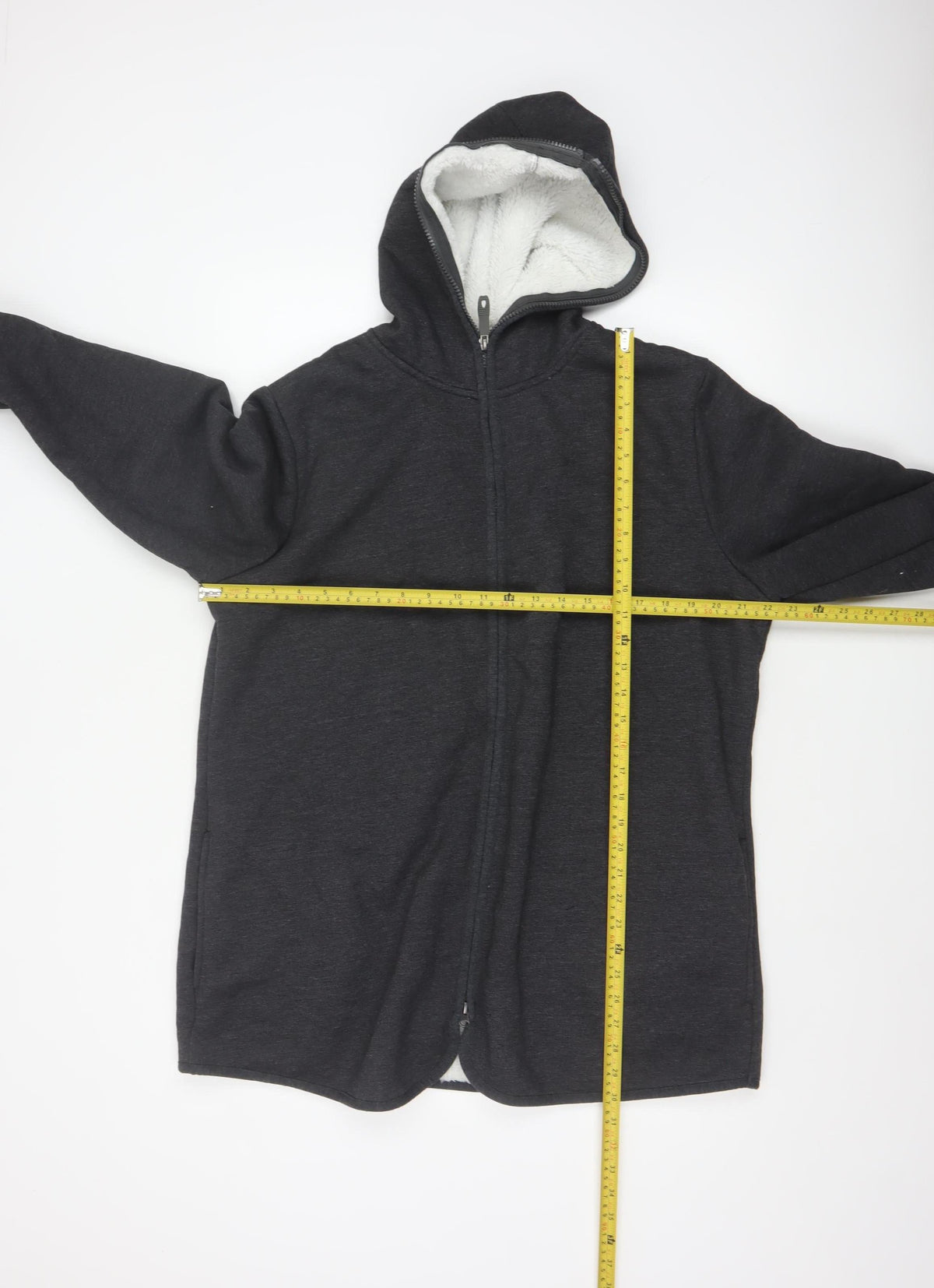 bpc Women’s Grey Full Zip Hooded Fleece Lined Hoodie UK 20