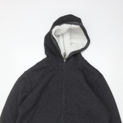 bpc Women’s Grey Full Zip Hooded Fleece Lined Hoodie UK 20